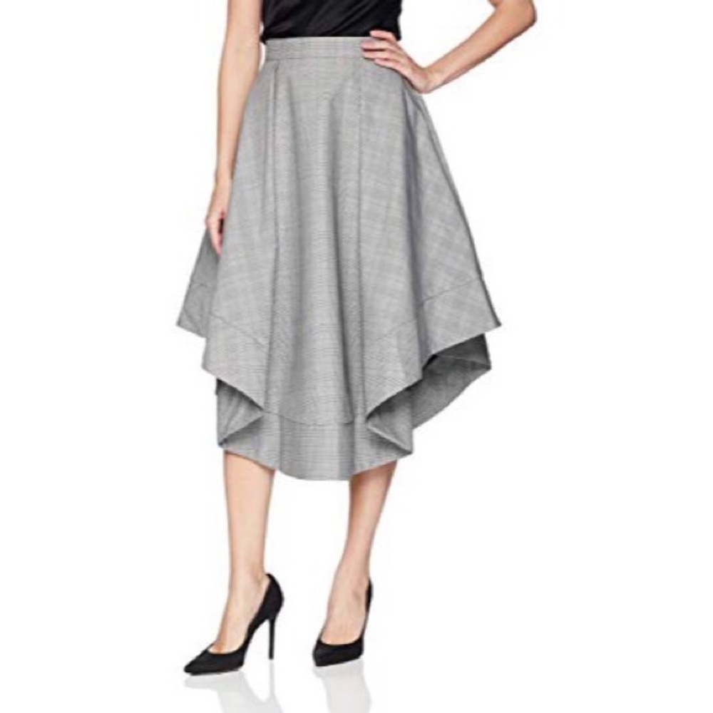 C/MEO Collective We Woke Up High Waist Plaid Skirt